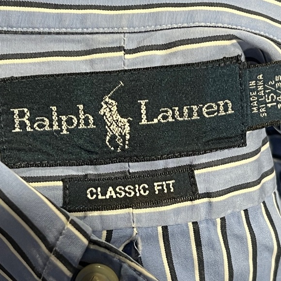 Polo Ralph Lauren Classic Fit Blue Button Down Dress Shirt Men's Size - Picture 6 of 6